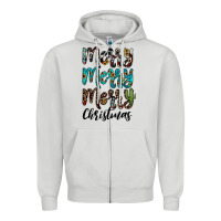 Dove Grey merry christmas Zipper Hoodie - JahusDesignShop