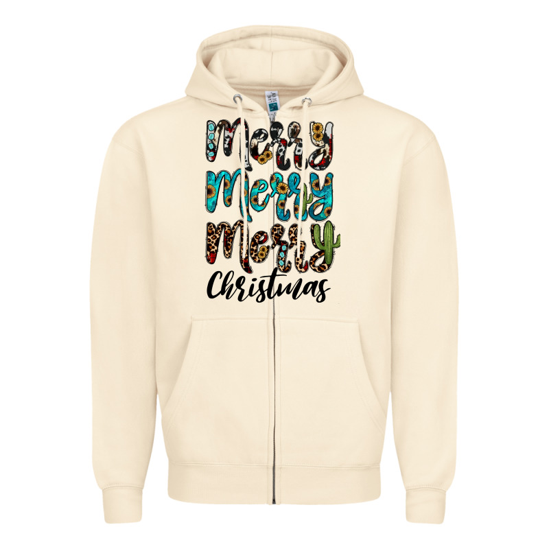 Merry Christmas Zipper Hoodie by JahusDesignShop | Teevron