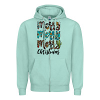 Seafoam merry christmas Zipper Hoodie - JahusDesignShop