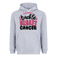 Heather Grey tackle breast cancer Heavyweight Hoodie - MaliasSmallBusiness