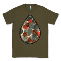 Army Green african fabric pattern teardrop earrings Classic Tee - BundleAndBundleShop