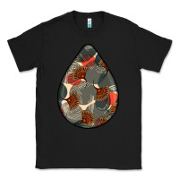 Black african fabric pattern teardrop earrings Classic Tee - BundleAndBundleShop