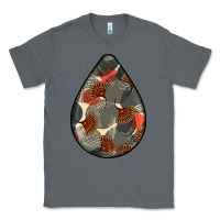Charcoal Heather african fabric pattern teardrop earrings Classic Tee - BundleAndBundleShop
