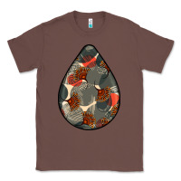 Chestnut african fabric pattern teardrop earrings Classic Tee - BundleAndBundleShop