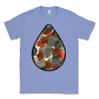 Colony Blue african fabric pattern teardrop earrings Classic Tee - BundleAndBundleShop