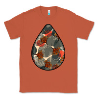 Copper african fabric pattern teardrop earrings Classic Tee - BundleAndBundleShop