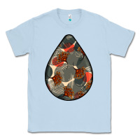 Dusty Blue african fabric pattern teardrop earrings Classic Tee - BundleAndBundleShop