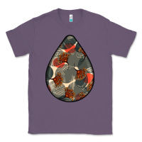Lavender african fabric pattern teardrop earrings Classic Tee - BundleAndBundleShop