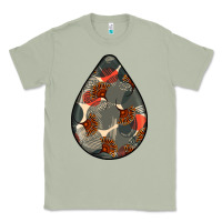 Matcha african fabric pattern teardrop earrings Classic Tee - BundleAndBundleShop