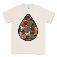Natural african fabric pattern teardrop earrings Classic Tee - BundleAndBundleShop