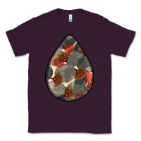 Plum african fabric pattern teardrop earrings Classic Tee - BundleAndBundleShop