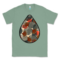 Sage african fabric pattern teardrop earrings Classic Tee - BundleAndBundleShop