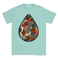 Seafoam african fabric pattern teardrop earrings Classic Tee - BundleAndBundleShop
