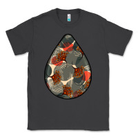 Smoke african fabric pattern teardrop earrings Classic Tee - BundleAndBundleShop