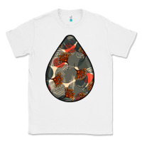 White african fabric pattern teardrop earrings Classic Tee - BundleAndBundleShop