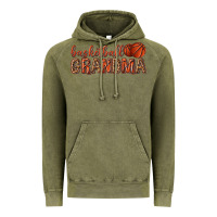 Vintage Olive basketball grandma with leopard Vintage Hoodie - texasbilliewilder