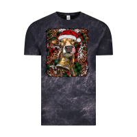 Cloud Black christmas heifer with leoard and cowhide Vintage Tee - RanaPortraitStore