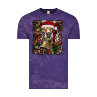 Cloud Purple christmas heifer with leoard and cowhide Vintage Tee - RanaPortraitStore