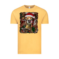 Vintage Mustard christmas heifer with leoard and cowhide Vintage Tee - RanaPortraitStore