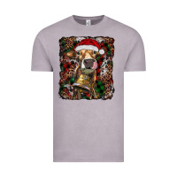 Vintage Zinc christmas heifer with leoard and cowhide Vintage Tee - RanaPortraitStore