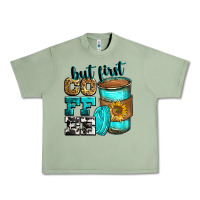 Oil Green but first coffee Urban Heavy Tee - Zillion Design Studio