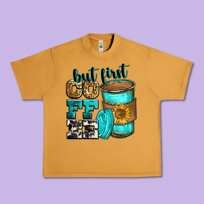 But First Coffee Urban Heavy Tee Designed By Zillion Design Studio