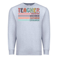 Heather Grey retro teacher Premium Sweatshirt - MaliasSmallBusiness