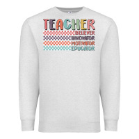 Oatmeal Heather retro teacher Premium Sweatshirt - MaliasSmallBusiness