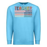 Ocean Blue retro teacher Premium Sweatshirt - MaliasSmallBusiness