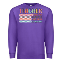 Purple retro teacher Premium Sweatshirt - MaliasSmallBusiness