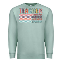 Seafoam retro teacher Premium Sweatshirt - MaliasSmallBusiness
