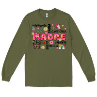 Army Green ella es mama Long Sleeve Tee - JahusDesignShop