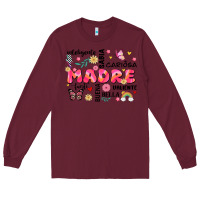 Burgundy ella es mama Long Sleeve Tee - JahusDesignShop