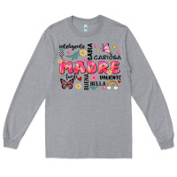 Heather Grey ella es mama Long Sleeve Tee - JahusDesignShop