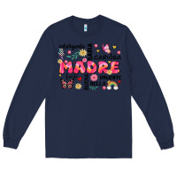 Navy ella es mama Long Sleeve Tee - JahusDesignShop