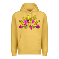 Antique Gold Softball Mom Breast Cancer Premium Hoodie - BundleAndBundleShop