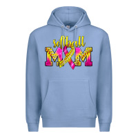 Colony Blue Softball Mom Breast Cancer Premium Hoodie - BundleAndBundleShop