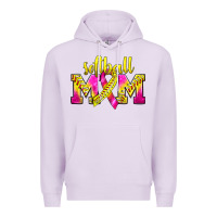 Lilac Softball Mom Breast Cancer Premium Hoodie - BundleAndBundleShop
