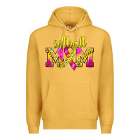 Mustard Softball Mom Breast Cancer Premium Hoodie - BundleAndBundleShop