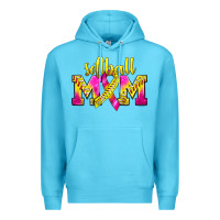 Ocean Blue Softball Mom Breast Cancer Premium Hoodie - BundleAndBundleShop