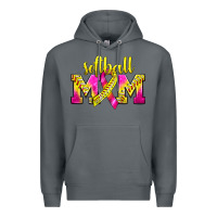 Rock Softball Mom Breast Cancer Premium Hoodie - BundleAndBundleShop