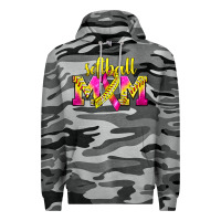 Slate Camo Softball Mom Breast Cancer Premium Hoodie - BundleAndBundleShop