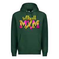 Sports Green Softball Mom Breast Cancer Premium Hoodie - BundleAndBundleShop