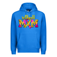 True Royal Softball Mom Breast Cancer Premium Hoodie - BundleAndBundleShop