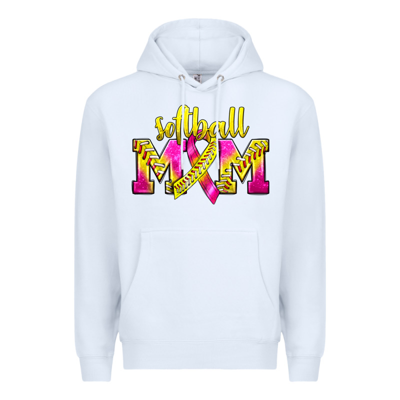 Softball Mom Breast Cancer Premium Hoodie by BundleAndBundleShop | Teevron