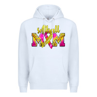 White Softball Mom Breast Cancer Premium Hoodie - BundleAndBundleShop