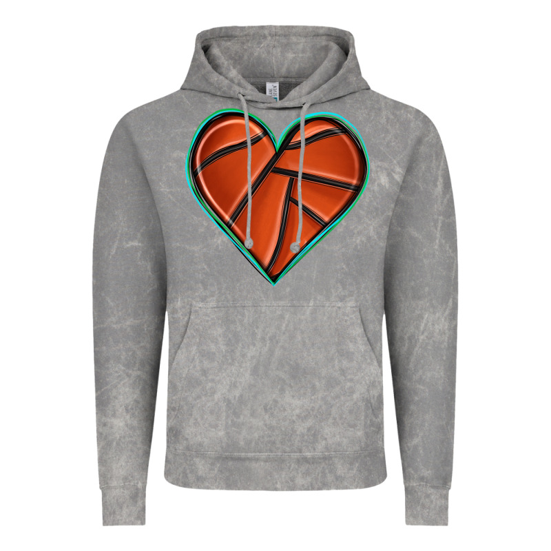 Basketball Heart Vintage Hoodie by texasbilliewilder | Teevron