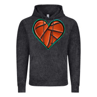 Vintage Black basketball heart Vintage Hoodie - texasbilliewilder