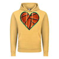 Vintage Mustard basketball heart Vintage Hoodie - texasbilliewilder