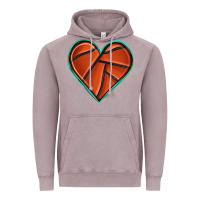 Vintage Zinc basketball heart Vintage Hoodie - texasbilliewilder